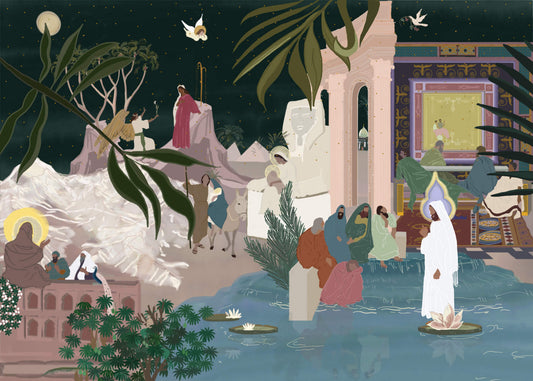 A Wandering Prayer – an illustration inspired by the sacred journeys and devotion by Maria Aurora Zeiss